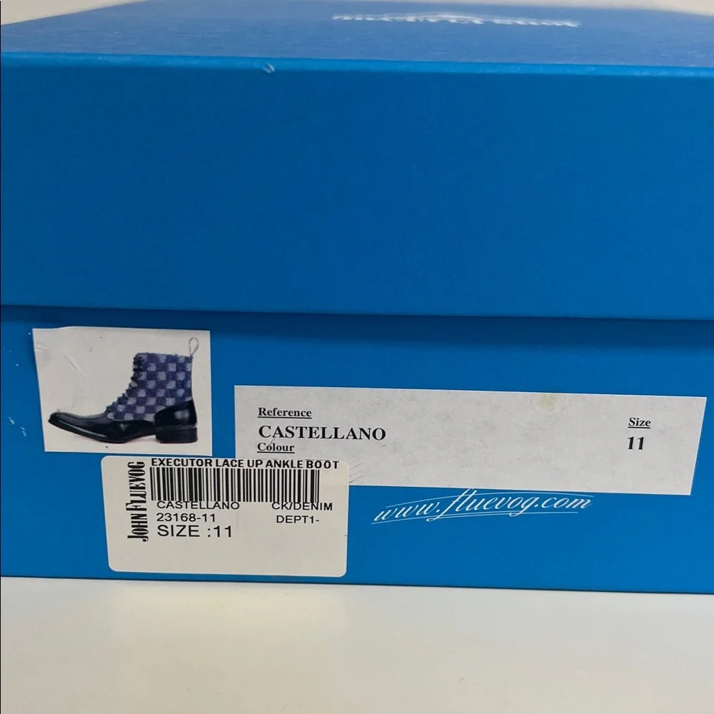 NIB - John Fluevog Executor Castellano Boots – Denim | Men’s Size 11 - Picture 16 of 16